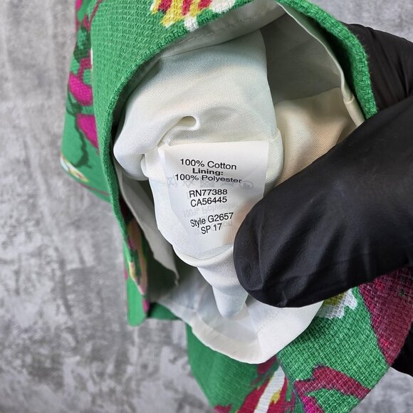 J Crew Dress Womens 0 Green Floral Sleeveless Sheath Pockets Style G2657 Spring - Picture 8 of 10